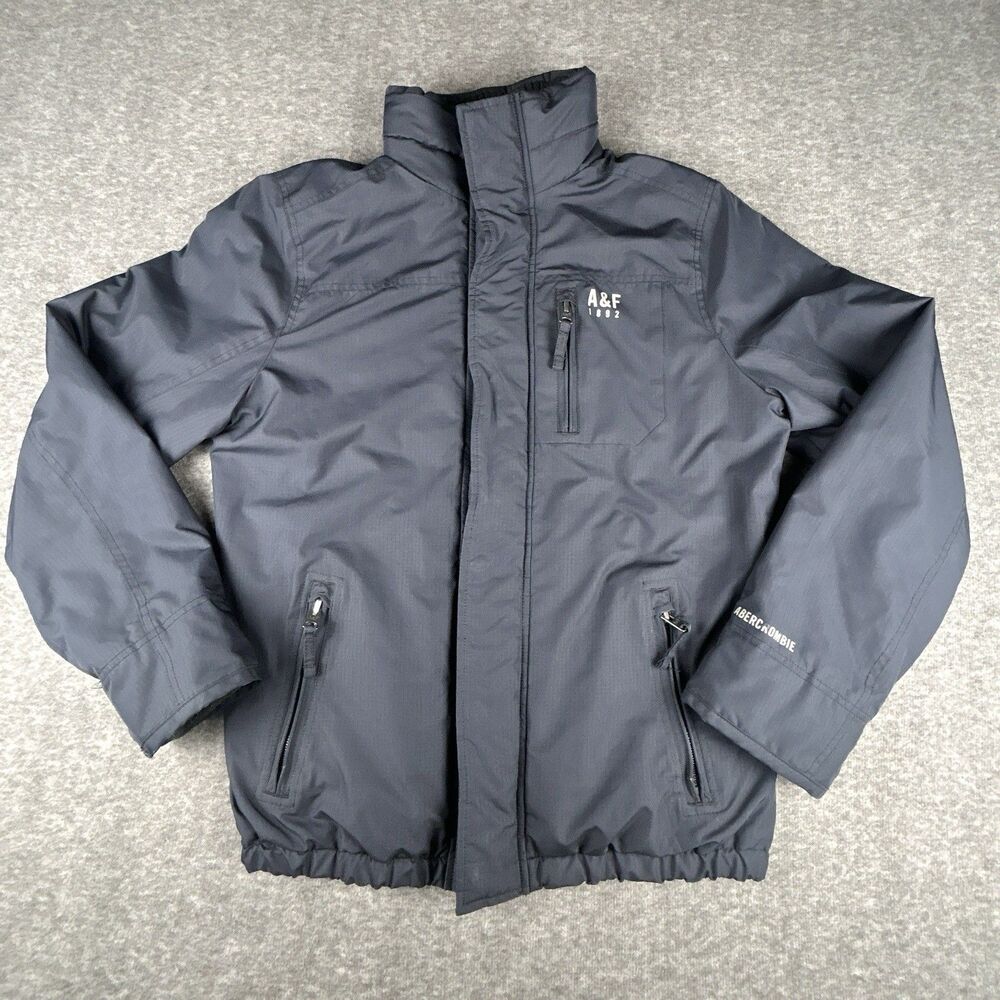 Abercrombie & Fitch Weather Warrior Jacket Mens Size M Navy All-Season Lined